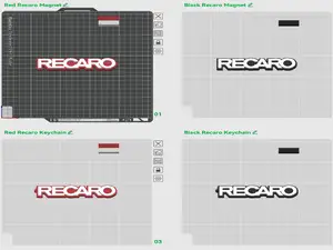Recaro magnet and keychain