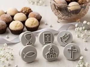 Carimbo de Brigadeiro Tema Batismo ou Comunhão 