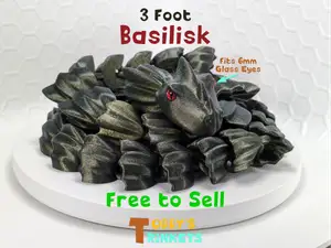 3 Foot Basilisk Flexi (Free Commercial Use)