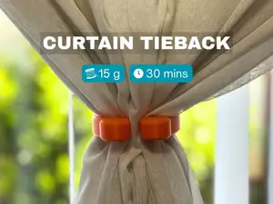 Curtain ring tieback