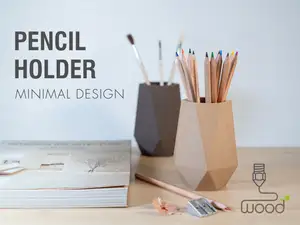 Pencil Holder - Minimal Wood Design