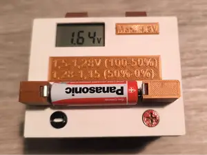 Battery box with tester
