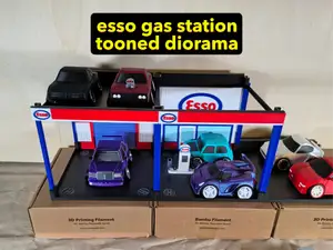 esso gas station for tooned diorama