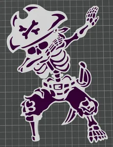 the cool dancing skeleton pirate - AMS READY