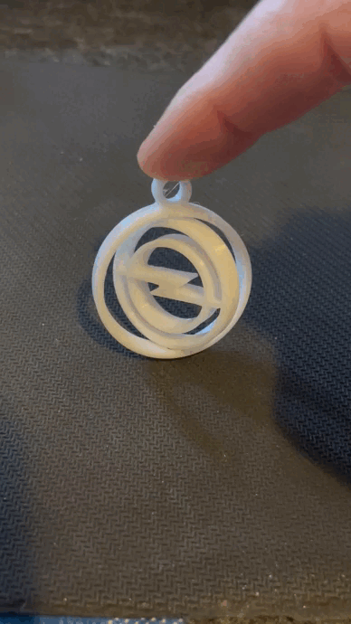 New version - Rotating Opel keychain