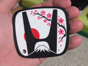 Japan-Themed Honda Logo Keychain / Emblem / Badge