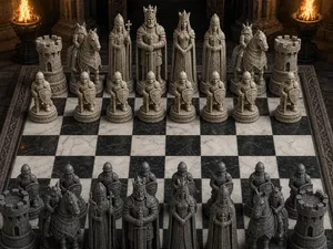 Medieval chess set