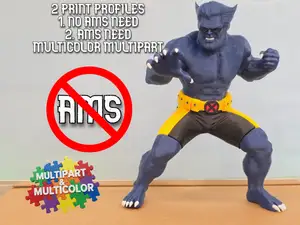 BEAST X-MEN / NO AMS & MULTICOLOR MULTIPART