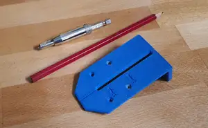 Cabinet Hinges plate jig always keep one in your tool box.