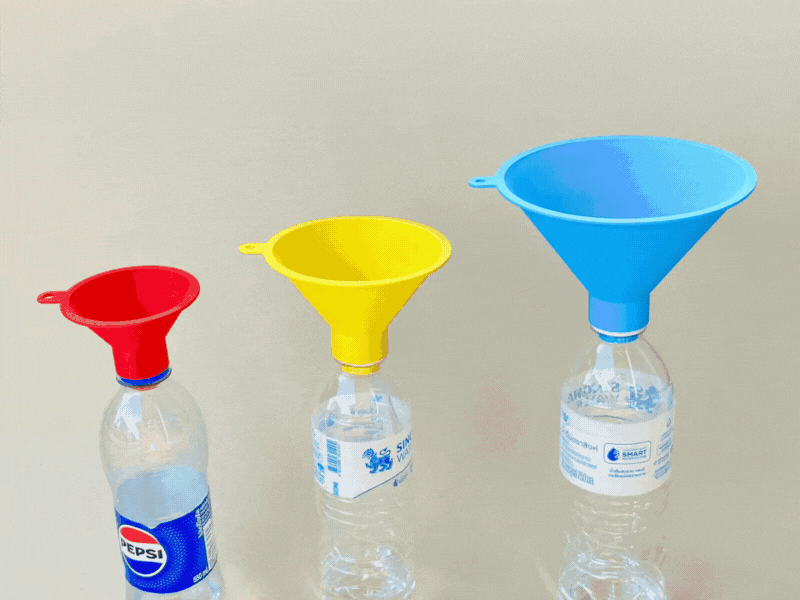 Screw On Funnel Set Shake Proof No Spill