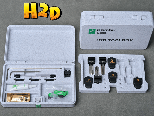 拓竹H2D（H2S）双层锁扣工具盒（无五金一体）
