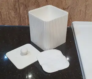 COTTON PAD STORAGE POT WITH LID