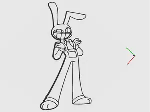 Amazing Digital Circus Jax Wall Line Art