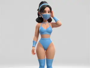 Kitana von Mortal Kombat im Comic Style