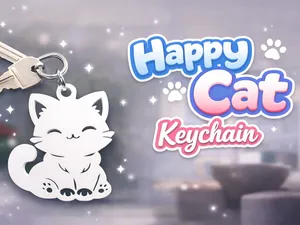 Happy Cat Keychain – Kawaii Kitty One-Piece Charm