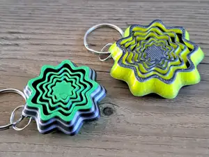 Super cool star flower fidget toy keychain