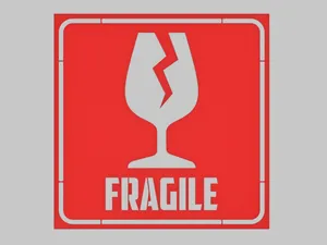 Fragile - stencil for spray paint
