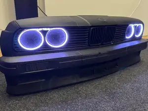 BMW E30 Angel Eyes LED 75x25cm Wall Art