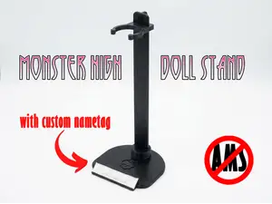Monster High Doll Stand with Custom Nameplate