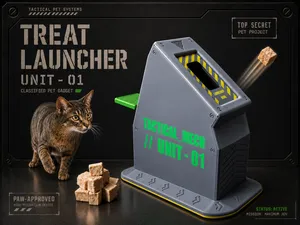 Tactical Mech Pet Interactive Treat Launcher