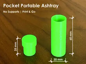 Pocket Portable Ashtray | No Supports | Print & Go