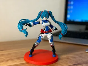 初音未来模型,分件拼装打印不宜翻车