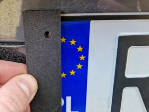European License Plate Drilling Template