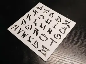 Graffiti Style Alphabet Stencil