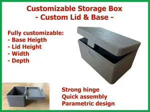 Parametric Storage Box - Custom Lid & Base