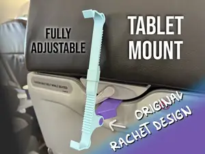 Tablet holder mount for airplane
