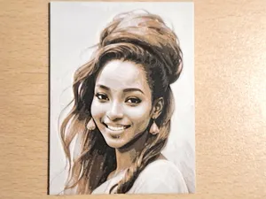 Sepia Woman with Earrings – Hueforge