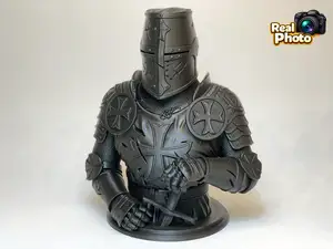 War-Torn Templar Knight Bust – Crusader Guardian