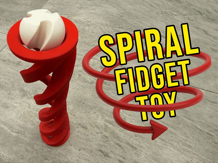 Twisted Spiral Fidget Toy (Print in Place)