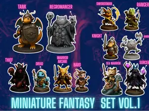 SET MINIATURE FANTASY FOR BOARDGAMES OR FUN