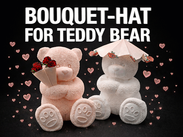 Bouquet-Hat for your Teddy Bear (Read description)