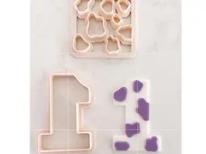 Numbers 0 - 9 (Cow Pattern) cookie cutter set