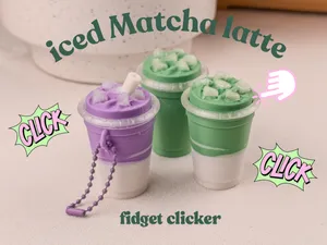 Iced Matcha Latte Fidget Clicker