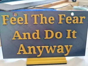 Feel The Fear And Do It Anyway Plaque and Stand
