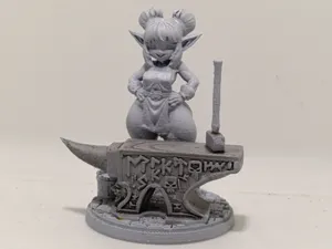 supportless goblin black smith girl