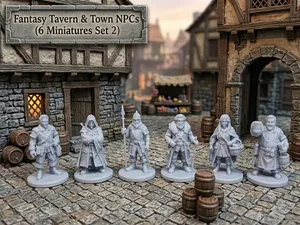 Fantasy Tavern & Town NPCs (6 Miniatures Set 2)