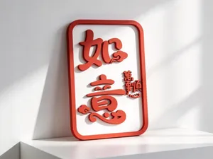 如意-工位好运摆件-办公室桌面装饰