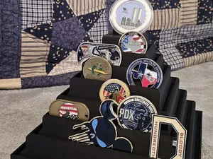 Coin Display - 8 tier pyramid