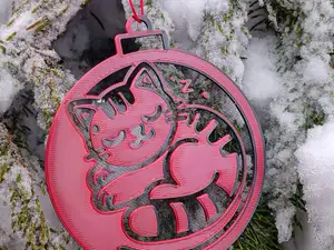 xMass Cat Ornaments on Tulle