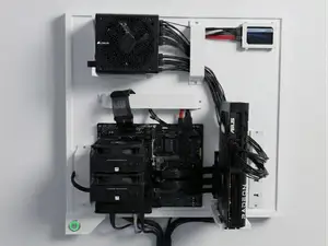 Modular Wall PC Mount Open with Cable Routing