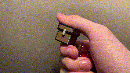 Minecraft chest clicky fidget keychain 