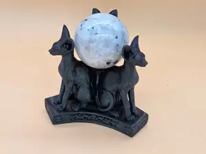 Sphinx Cat Crystal Ball Holder