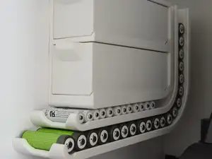 battery dispenser wall mounted AA + AAA + drawers