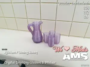 WLM - Crystal Drinking Glasses & Pitcher