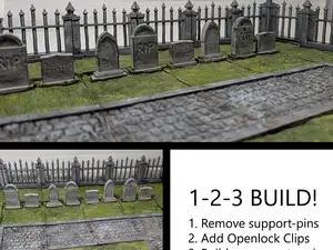 Graveyard RIP graves tiles (OpenLOCK system)