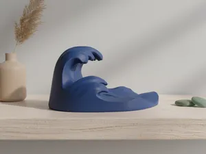 Ocean Wave Sculpture - Coastal Home Decor